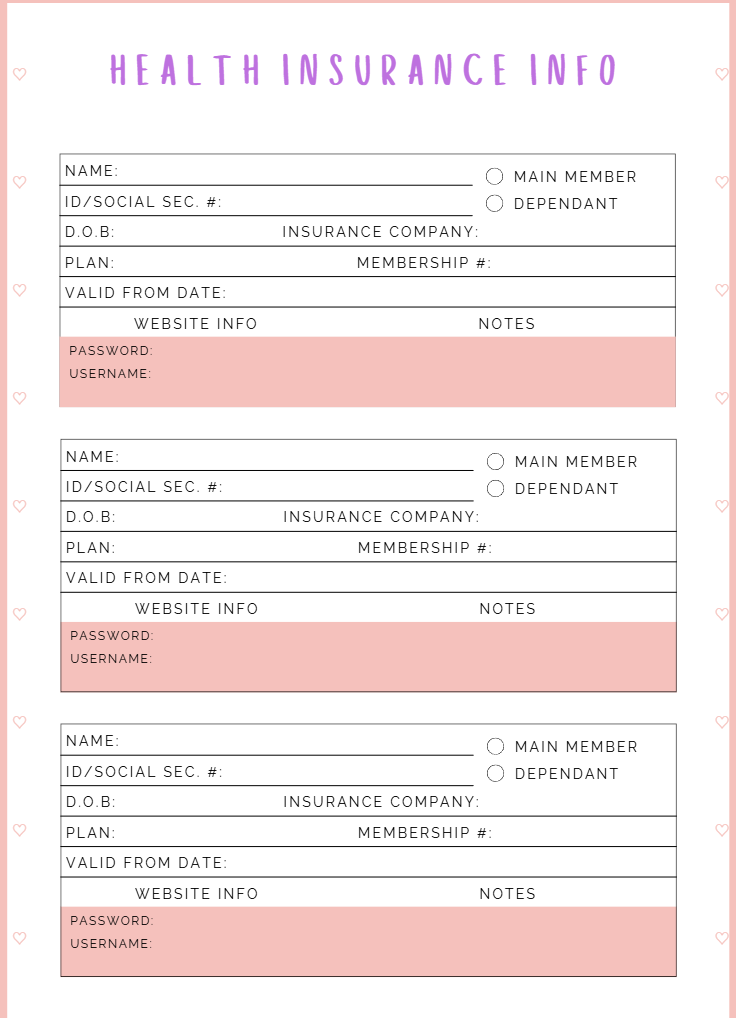 My Health Adventure; Cute Medical Planner for Girls. Printable Kids Health Tracker & Medication log (29 pages)