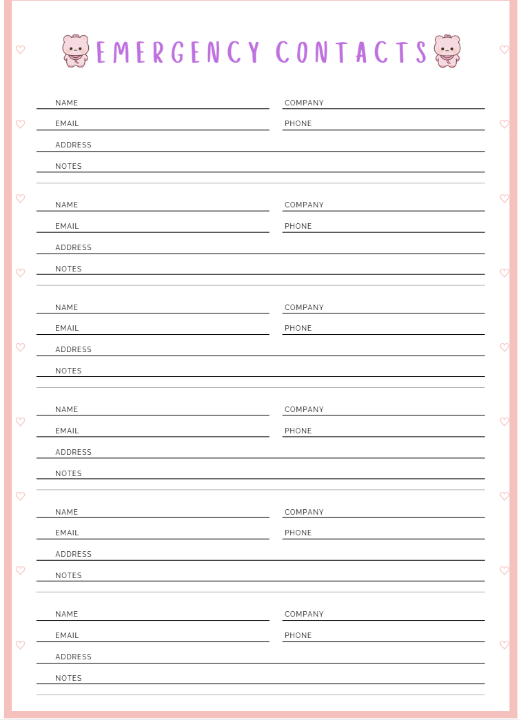 My Health Adventure; Cute Medical Planner for Girls. Printable Kids Health Tracker & Medication log (29 pages)
