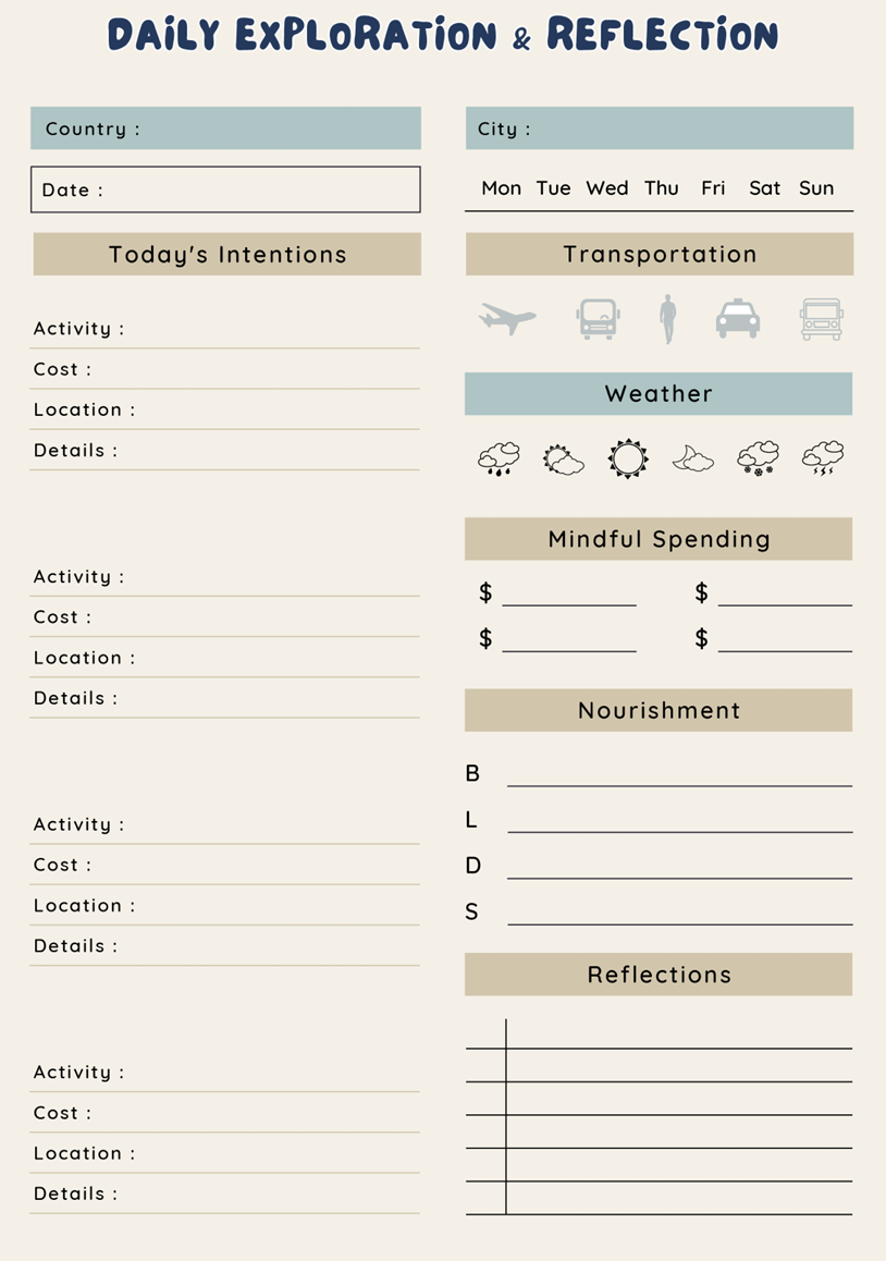 Out Of Office & Over It/ Intention, Travel & Reflection Planner
