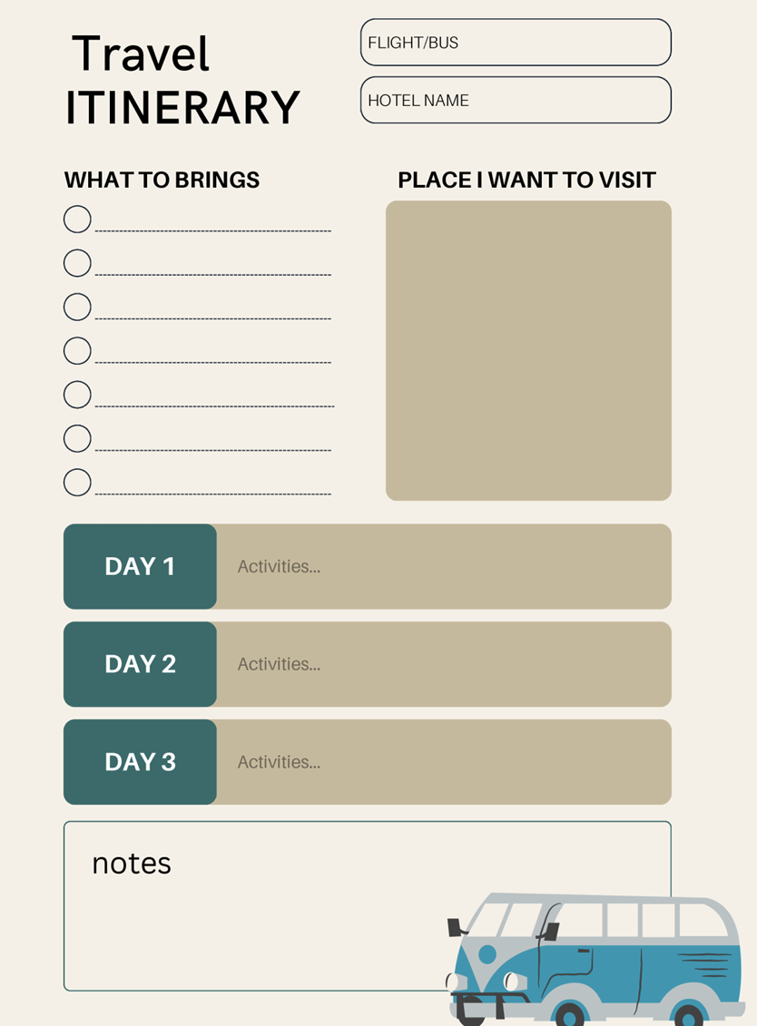 Out Of Office & Over It/ Intention, Travel & Reflection Planner