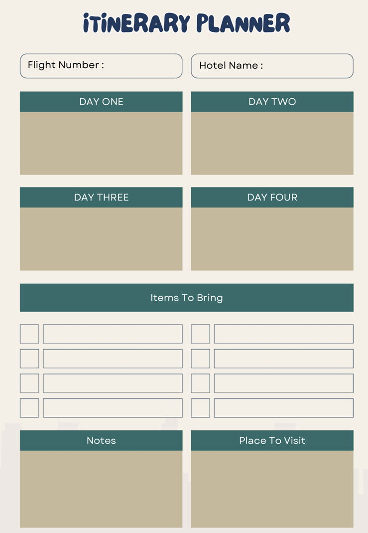 Out Of Office & Over It/ Intention, Travel & Reflection Planner
