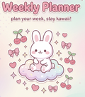 Kawaii Weekly Planner/ Digital and Printable Planner