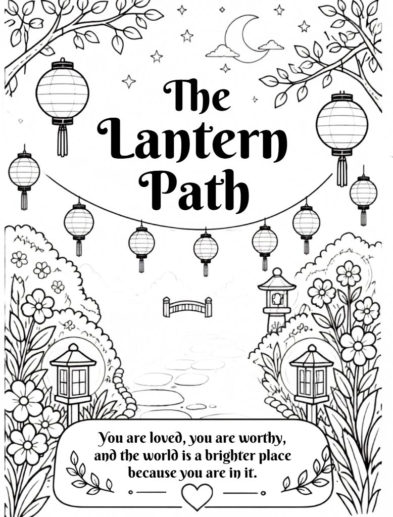 Printable Adult Coloring Boof for Depression & Mental Health, 20-page Mindfulness & Anxiety Relief Art Journal, instant download