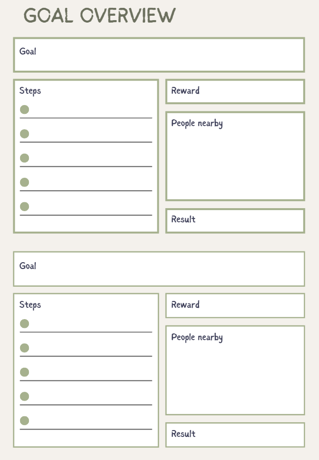 Minimalist Goal and Wellness Tracker